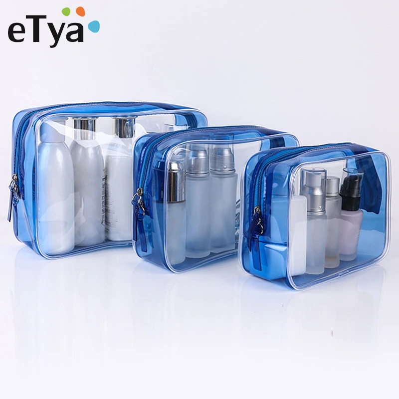  Men Women Travel Transparent Cosmetic Bag Clear Zipper Make Up Case Makeup Beauty Organizer Storage