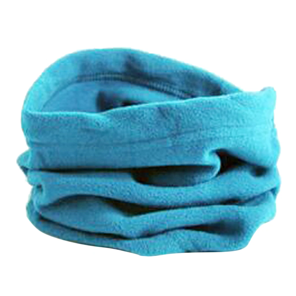 Winter Polar Fleece Man Women Scarf Ring Trendy Neck Warmer Comfy Snood Scarf Ski Motorbike Mask Warm Hat 