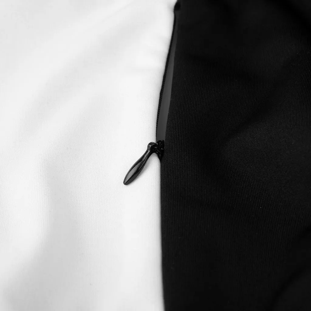 Модный костюм, женский Блейзер, платье с длинным рукавом, пуговицы, v-образный вырез, лоскутное облегающее платье для работы,,, комплект одежды Z4