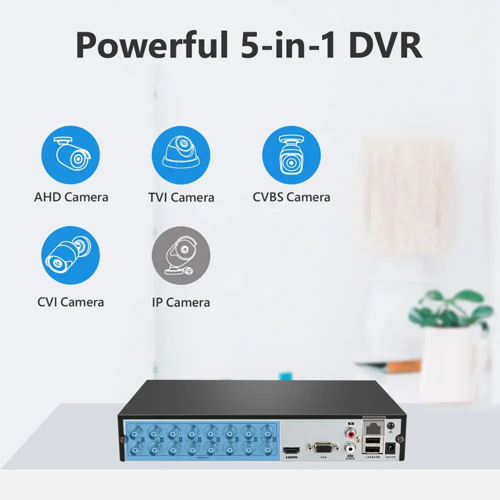 16 канальная система видеонаблюдения SANNCE каналов HD 1080P DVR шт. 1920*1080P ИК Наружные