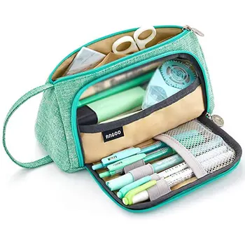 

Korean Version of Simple Canvas Material Waterproof Personality Large Capacity Pencil Case
