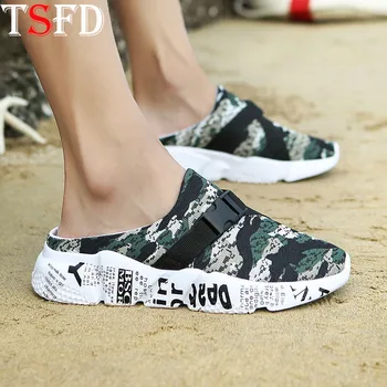 

Lazy Shoes Men Fashion Shoes Classic Branded Men's Shoes Light Summer Man Sneakers Beach Shoes Camouflag Green Big Size Shoe Y4