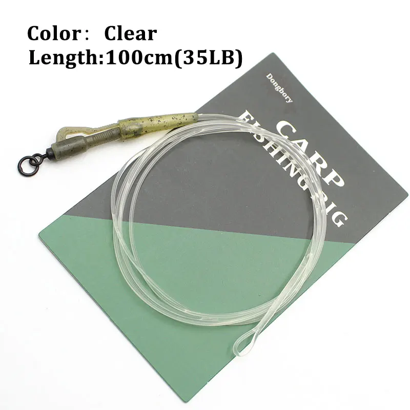 100cm Carp Fishing Carbon Line Ready Tied Hair Rigs Fluorocarbon