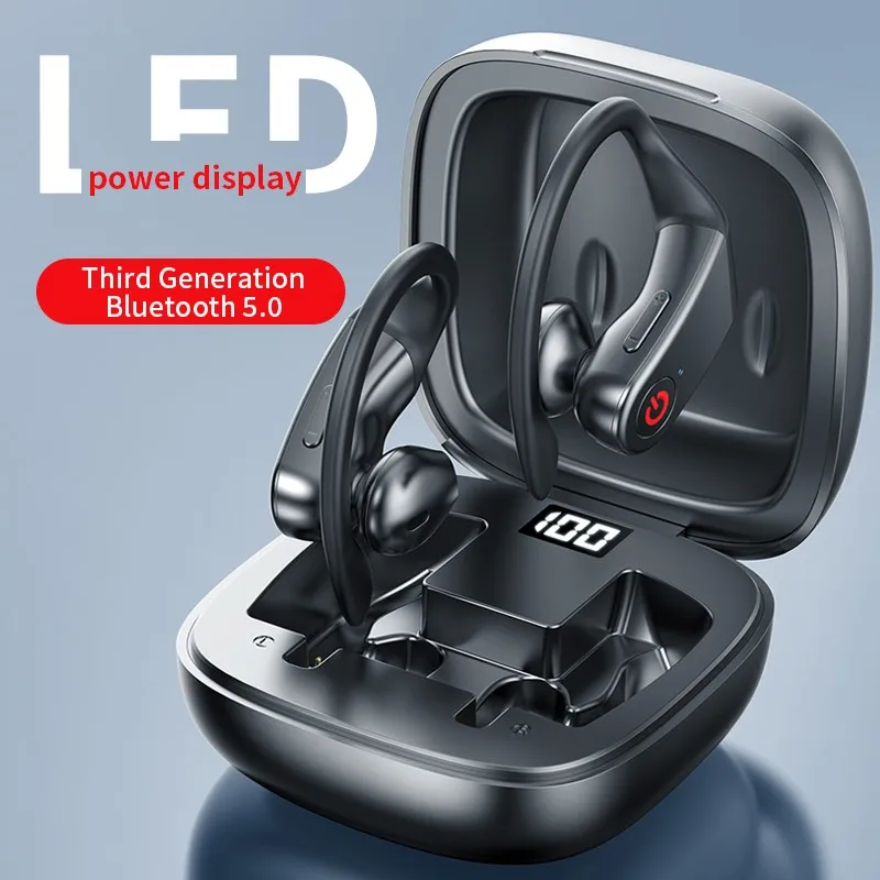 High Performance HIFI Stereo Earbuds Earphone Ear Hook Monitors Single Dynamic Driver Hi Res HDSS IPX6 Waterproof LED Power TWS