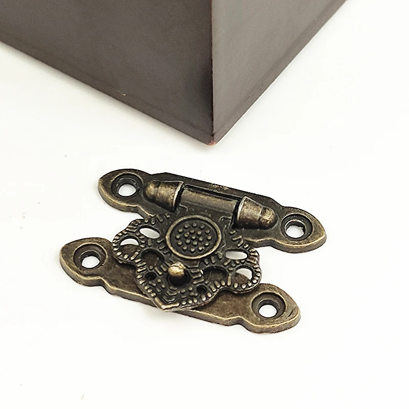 2/3/4/5pcs Antique Bronze Hasp Vintage Decorative Latch Handle Wooden Box Buckle Pad Chest Lock Cabinet Buckle Retro