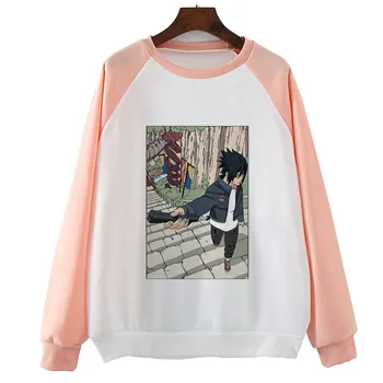 

Naruto Sasuke Streetwear Autumn Spring Long Sleeve Hoodies Funny Printed O-Neck Hoody Women Top Pullovers