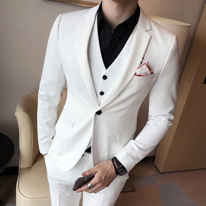 

Royal Blue Mens Suit Solid Color Mens Classic Suits Red Prom Suit Black White Abiti Uomo Slim Fit S-3xl Vestito Uomo Smoking