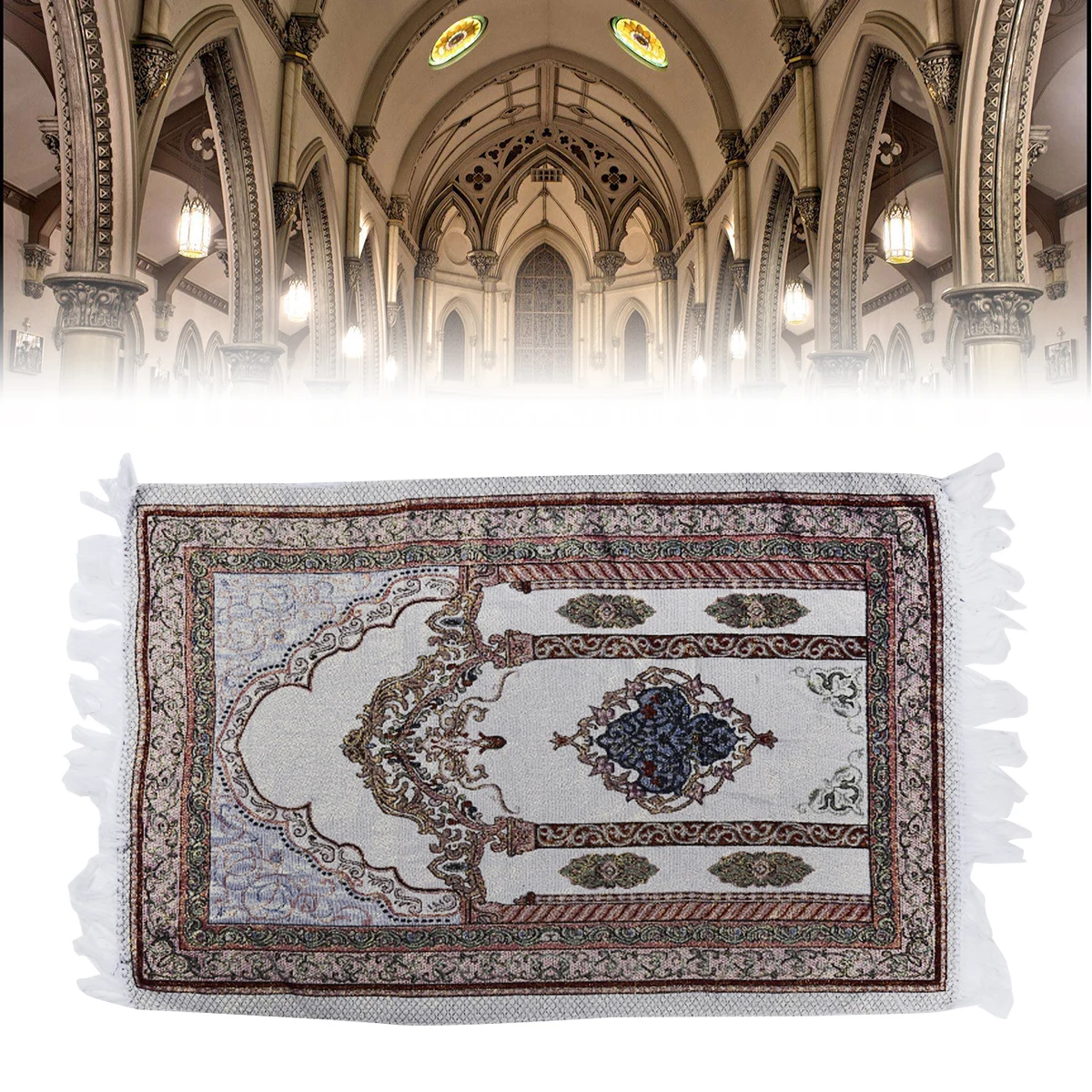 

1Piece 70*110cm Muslim Prayer Rug Prayer Carpet Mat Salat Namaz Islamic Arabian Style Islamic Eid Decoration Gift