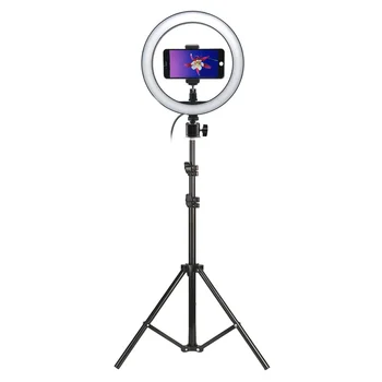 

Photography LED Selfie Ring Light 10inch Photo Studio Camera Light With Tripod Stand for Tik Tok VK Youtube Live Video Makeup