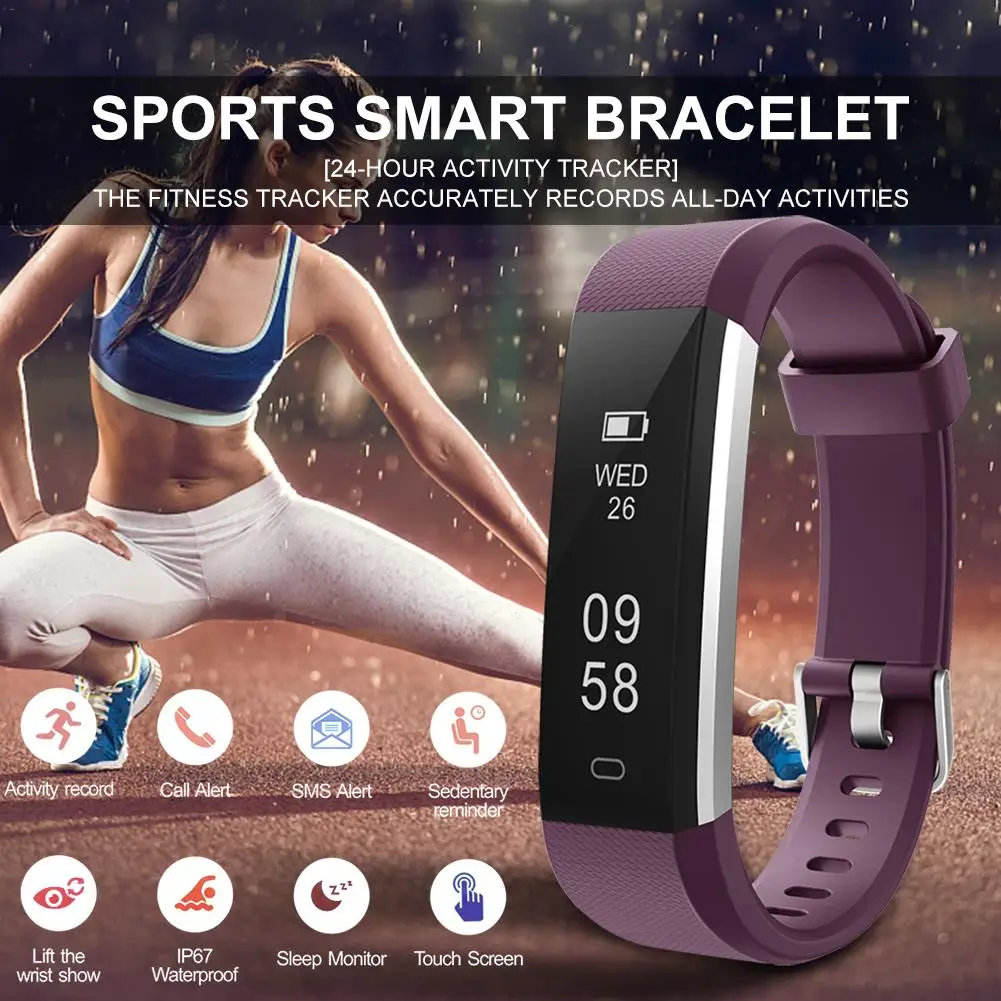 

Smart Bracelet Sleep Monitoring Black Technology Waterproof Sports Step Bluetooth Sports Bracelet Smart Band Smart Watch