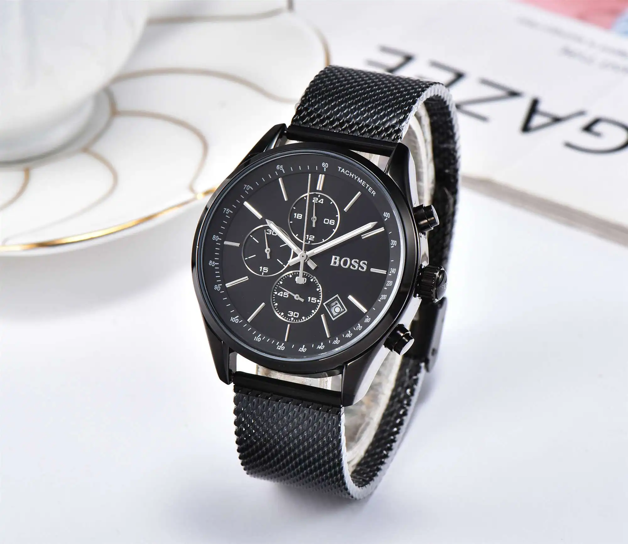 

All Dials Work Boss Luxury Men Watches Montre Homme Fashion Leather Quartz Watch Men Dress Business Male Clock Reloj Hombre