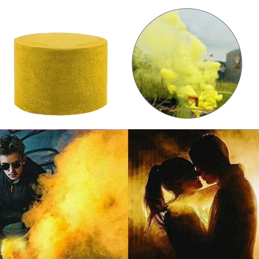 Красочные дымовые таблетки сгорание смог торт эффект дымовая бомба Портативная