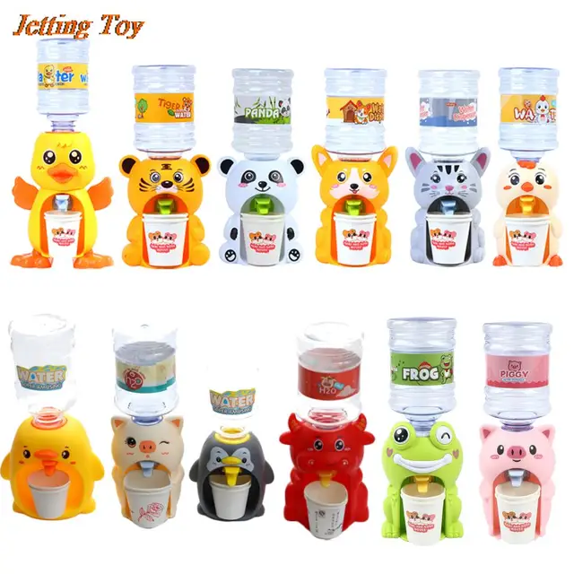 Kids Mini Cartoon Drink Water Dispenser Toy Kitchen Play House Toys for Children Game Toys 1