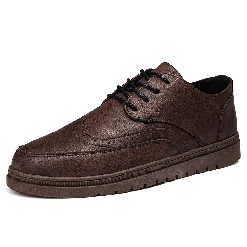 elegant leather men casual shoes fashion office work male footwear italian designer comfortable mens brogue oxford shoes for men (9)