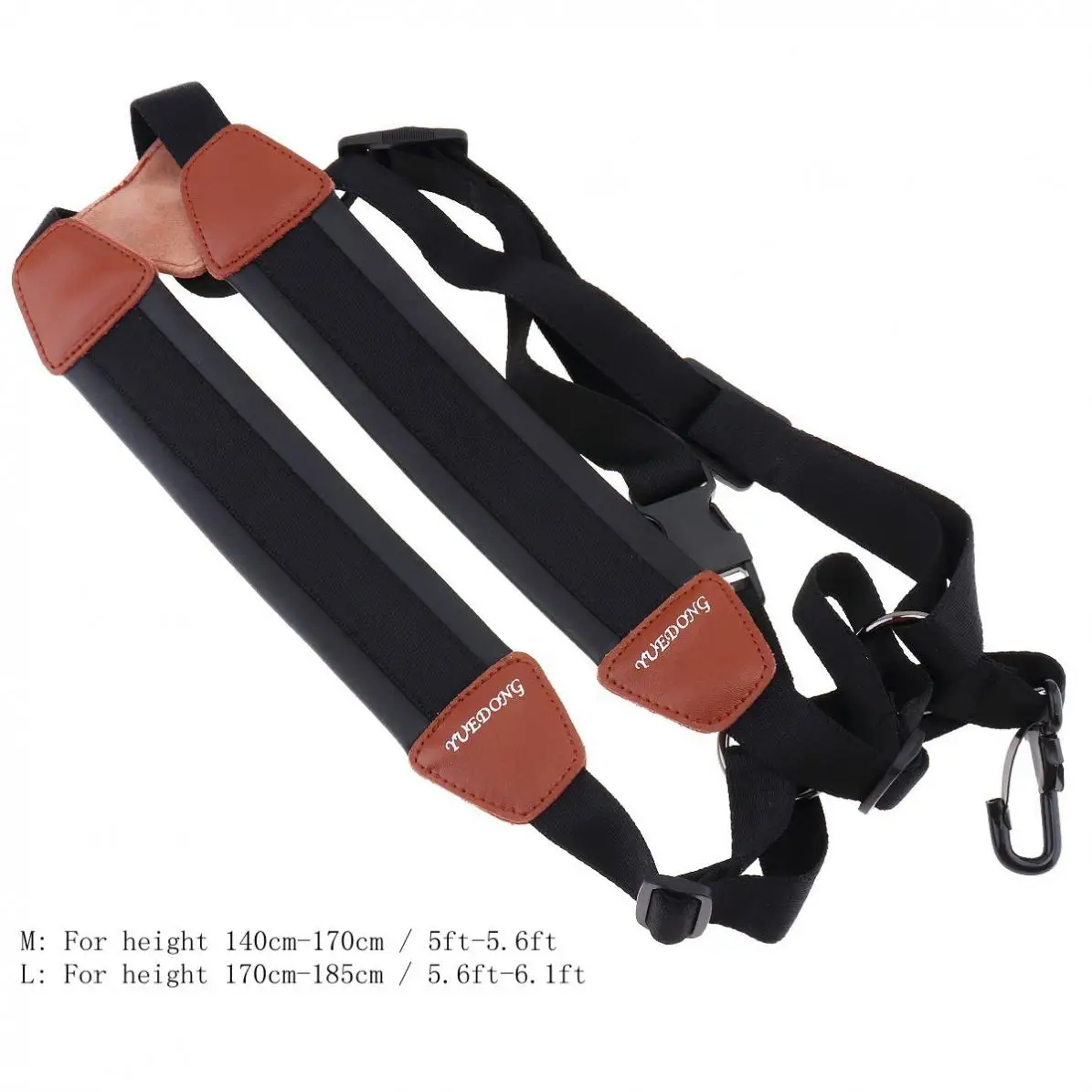 Premium Genuine Leather Double Shoulder Strap for Saxophone - 4.8CM Width