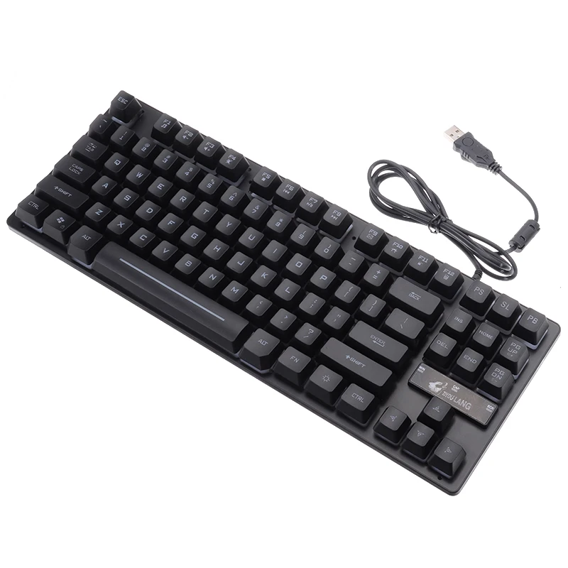 New 1pc 87 Keys Keyboard Mechanical Gaming Keyboard with Backlight Modes Wired Keyboard for Computer Gamer Laptop