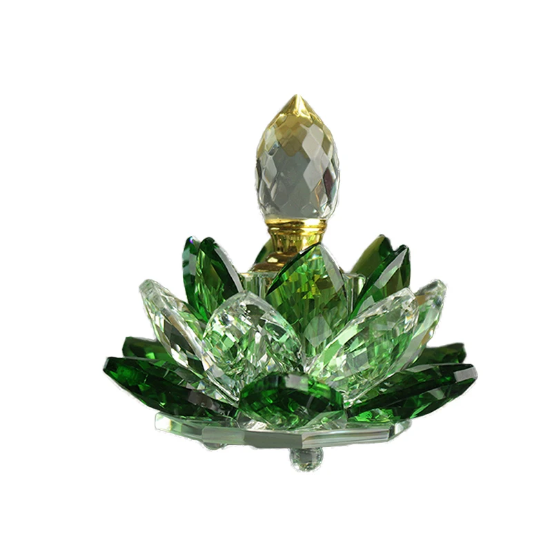 3ML Refillable Crystal Glass Lotus Flower Perfume Bottle Arttar Oil Scent Empty Glass Bottle Fragrance Container Gift Home Decor glass bottles mini perfume bottles