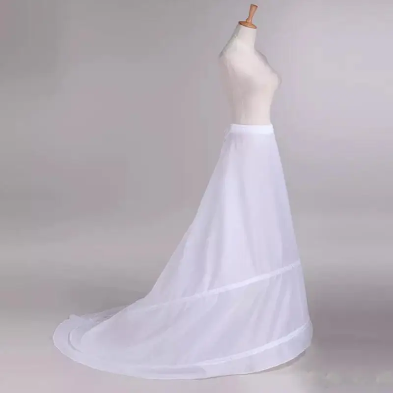 

Hoop Bridal Petticoat Wedding Crinoline Skirts Elastic Waist Slips For Gowns Long Train Accessories