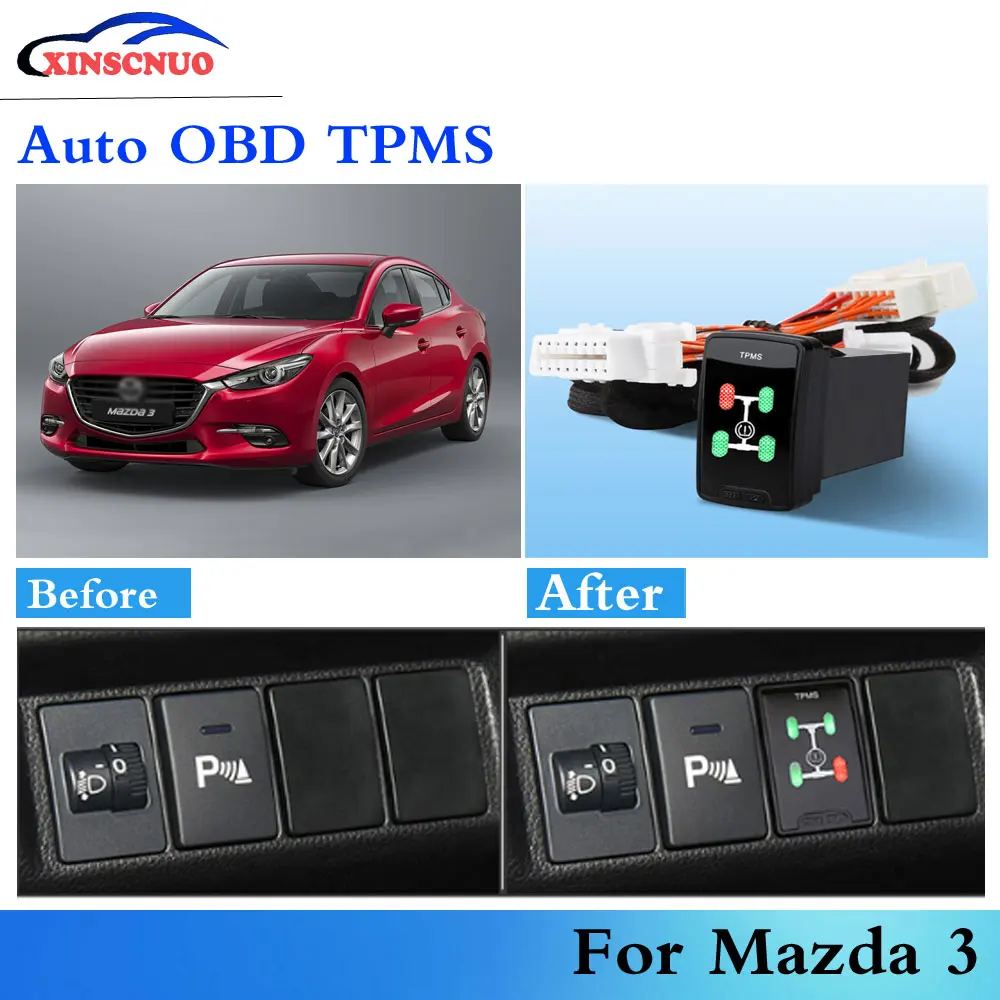 

Car OBD TPMS Tire pressure sensor For Mazda 3 Mazda3 2012-2019 auto security alarm system car modification