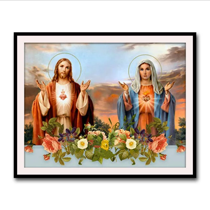 Импортные товары оптом Алмазная картина DIY5d Blessed Virgin Mary покрытая стразами гостиная напрямую от производителя продажа Rec
