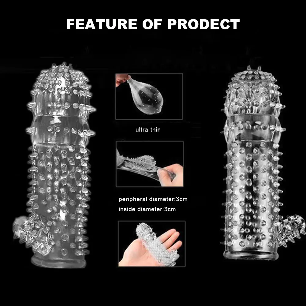 Particle G-spot stimulation Delay Ejaculation Condoms For Men Contraceptive Condoms Adult sex toys penis sleeve Intimate Goods