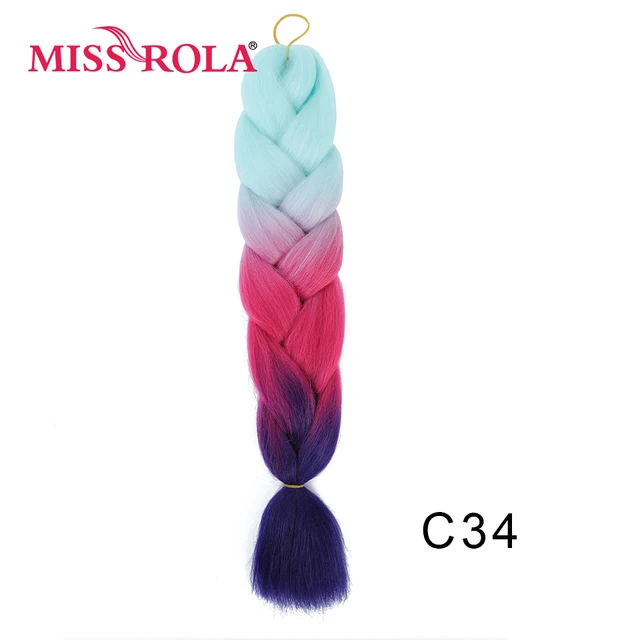 New Colors Synthetic Glowing Hair Twist Braids Ombre Color For white Women Braiding Hair Extensions Jumbo Braids KaneKalon Hair C34