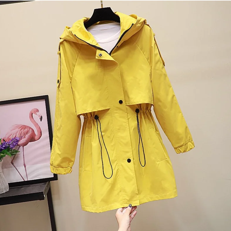 

FANAN-N007 Cross-Border Internet Red Explosion Model 2020 Windbreaker Women's Middle Long Korean Student Loose Tops Tooling Jack