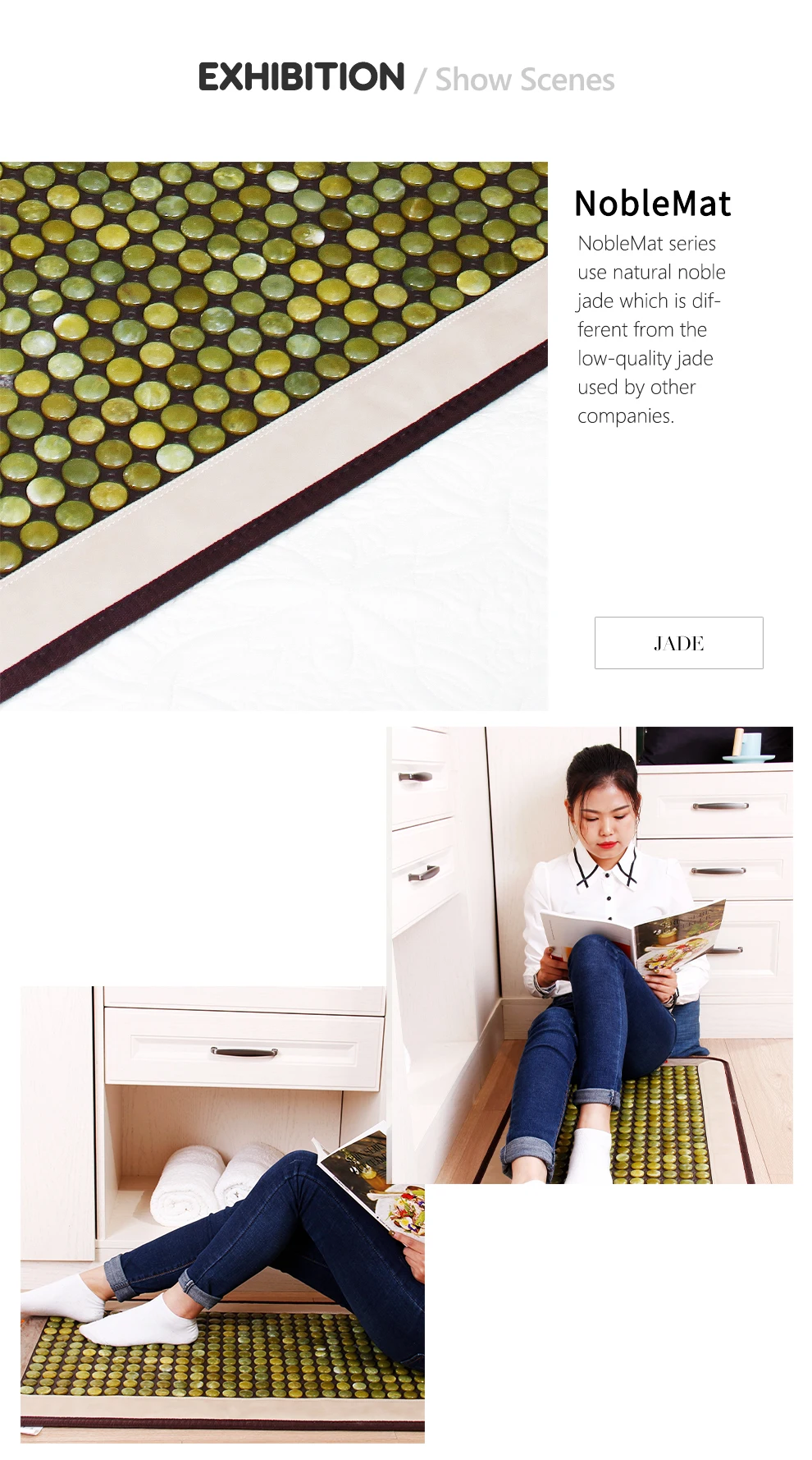 Fanocare Far Infrared Pain Relief Healing Mattress Tourmaline Stones Mat Massage Heating  Natural Jade Heating Pad Mattress