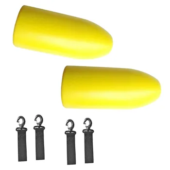 

MagiDeal 2pcs Kayak Foam Outrigger Fishing Standing & 2pcs Paddle Clip Strap