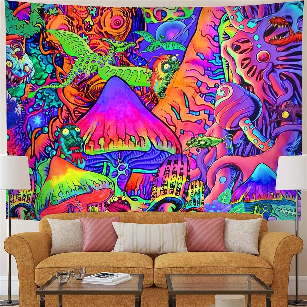 home garden decor psychedelic trippy wall hanging tapestry 