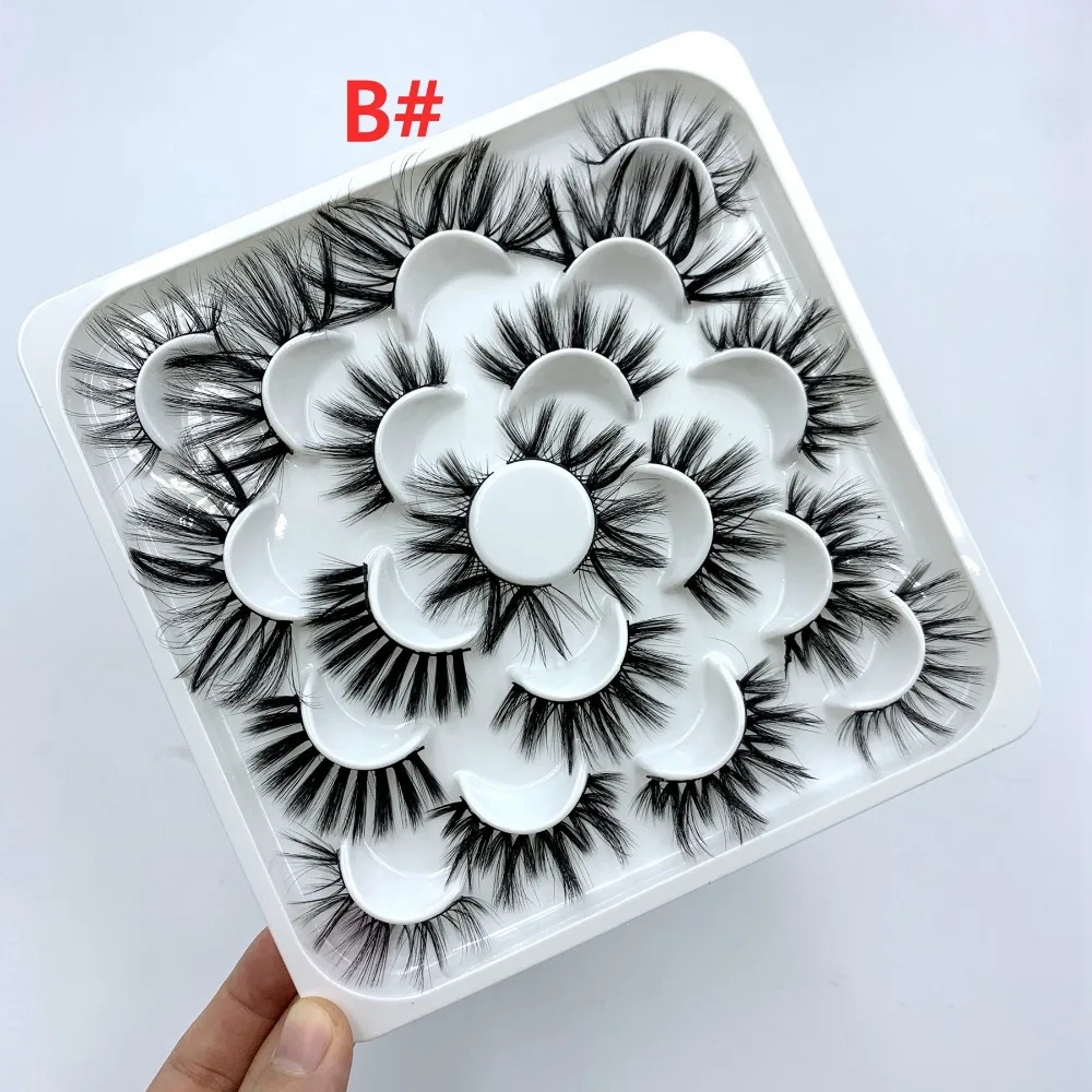 10pair eyelashes set palette  (10)
