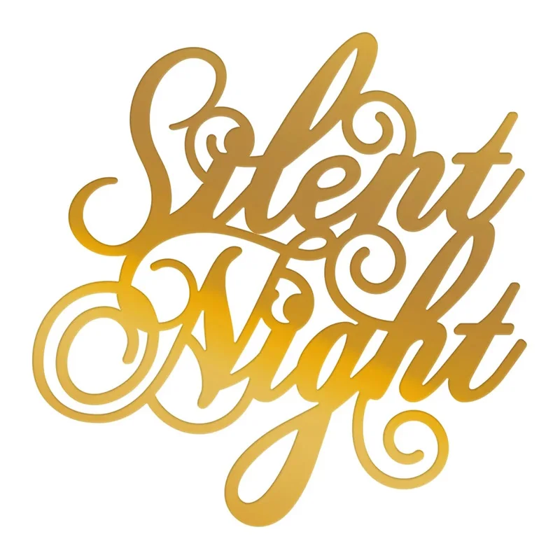 

Silent Night Metal Hot Foil Plates New 2019 for DIY Scrapbooking Letterpress Embossing Cards Making Crafts Supplies
