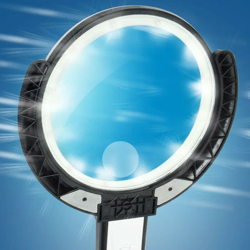 5/11X увеличительное стекло двойного назначения настольная лампа супер яркий стенд нескользящий ремонт ручной 8 светодиодный простой аутентификации