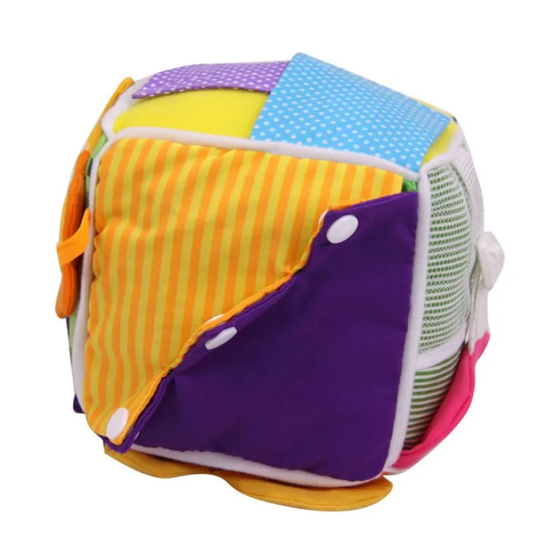 Baby Early Educational Toys Baby Learning Montessori Toy Cloth Learn To Dress Cube Stuffed Rattle Educational Toddler Toys 2019