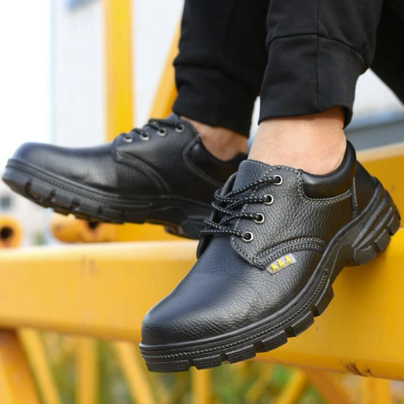 Black Boots Platform Safety Boots 