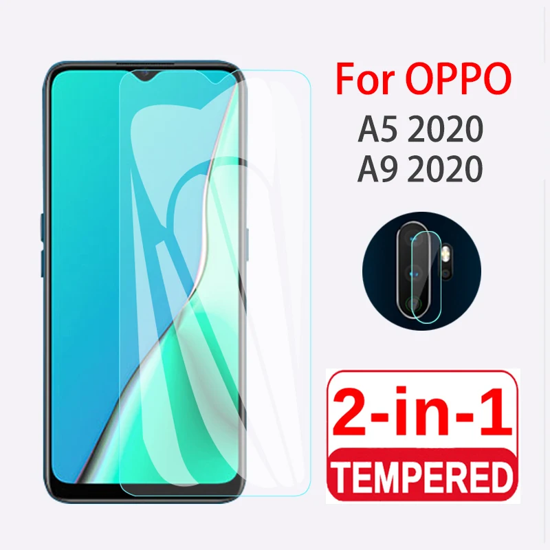 Защитное стекло для экрана 2 в 1 закаленное OPPO A9 A5 2020|Защитные стёкла и плёнки| |