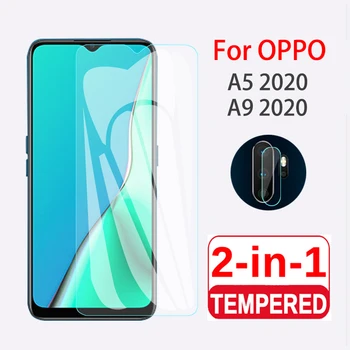 

2 in 1 Screen Protector Full Protective Glass For OPPO A9 A5 2020 Back Camera Len Safety Glass On Oppo A9 A5 2020 Tempered Glas