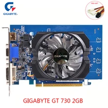 جيجابايت نفيديا الفيديو بطاقة GT730 2GB DDR5 64Bit GDDR5 الألعاب بطاقات الرسومات Nvidia غيفورسي GT 730 HDMI DVI تستخدم VGA بطاقات(China)