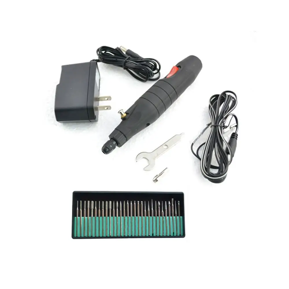 

12V dental lab Denture mini electric grinding engraving pen nail grinder crystal agate carving machine +30pcs Grinding needle