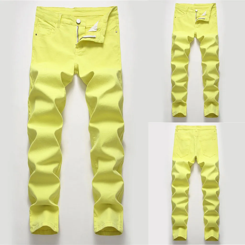 Vogue модные Для Мужчин's Повседневное личность Slim Fit джинсы брюки для девочек