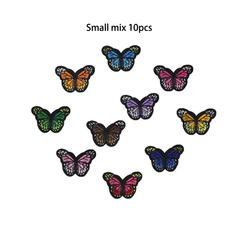 10 יחידות פרפר חמוד רקמה ידיות לבגדים DIY ידיות להדבקה על בגדים ידיות מותאמות אישית