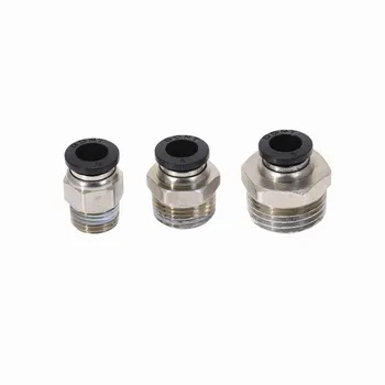 

10PC PC8-1 PC8-2 PC8-3 4 Pneumatic Fittings PC8 Male thread -1/8 1/4 3/8 1/2 01 02 to Tube push air tube Straight connection 8mm