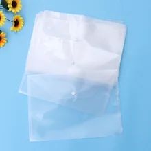 

20 Pcs A4 File Document Folder Clear Transparent Document Envelope Organizer with Snap Button
