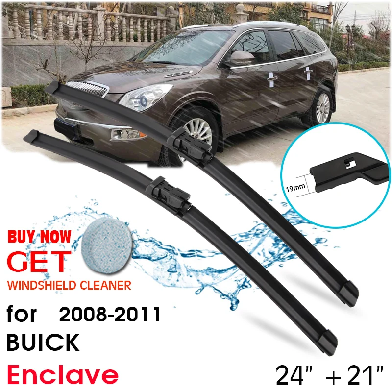 

Car Blade Front Window Windshield Rubber Silicon Refill Wiper For Buick Enclave 2008-2011 LHD / RHD 24"+21" Car Accessories
