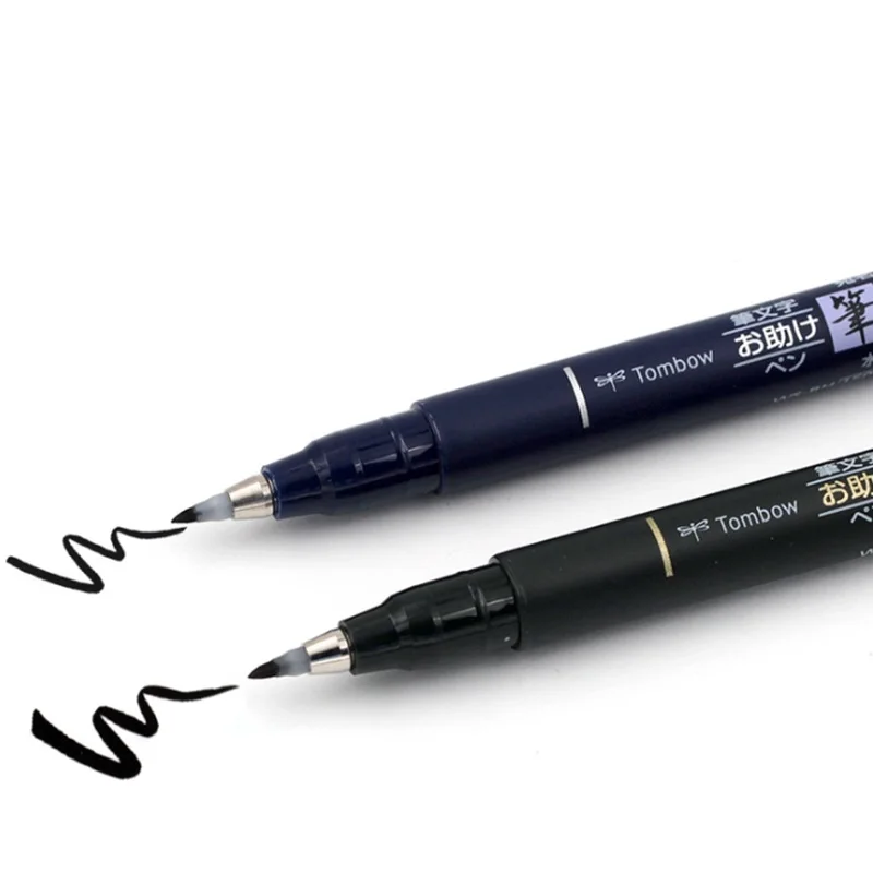 Tombow Calligraphy Brush Pen Practise Lettering Soft Handwriting School Office Supplies Stationery 1 Pcs
