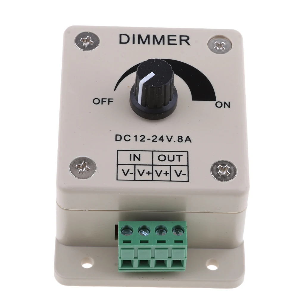 

DC12V 8A Knob Dimmer LED Light Switch PWM Dimming Controller for Boat Yacht RV Truck Car Lights