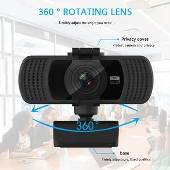 

Widescreen Video Work Home Accessories C6 High Resolution Web Camera 4MP Video Online USB Webcam with Pickup Microphone