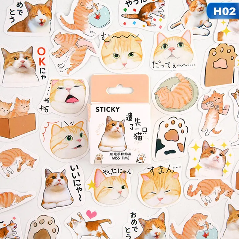 1 коробка милые наклейки s Kawaii стикер для канцелярских товаров мультфильм Клей стикер s для декоративного дневник, фотоальбом
