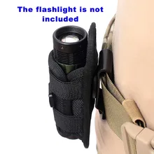 Tactical latarka zewnętrzna pokrowiec obrotowy 360 stopni sporty łowieckie LED oświetlenie klip latarka trwała nylonowa kabura pas # YL5
