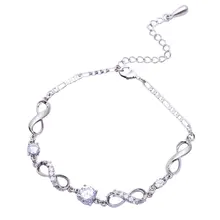 Женские Ювелирные изделия, очаровательный браслет-цепочка, ювелирное изделие, идеально подходит для леди, модное ювелирное изделие, серебро для женщин, девушек, подарок на день Святого Валентина, Рождественский подарок